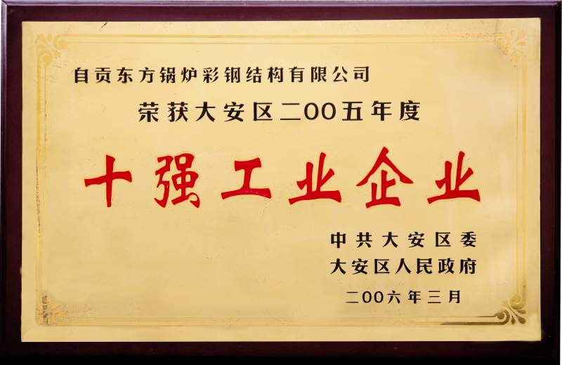 大安區2005年度十強工業企業