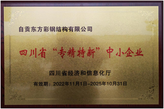 公司通過四川省“專精特新”中小企業復審